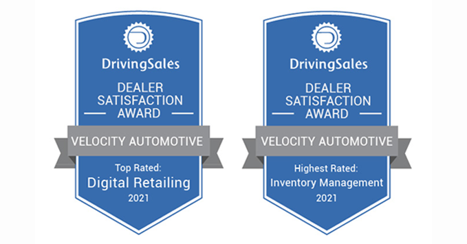 Velocity Automotive Receives “Hightest Rated/Top Rated” Drivingsales Dealer Satisfaction Awards